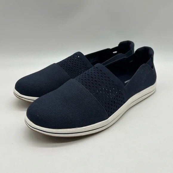 Clarks Cloudsteppers Breeze Vibe Navy Slip-On Shoes Women’s Size 10 NWB - Picture 5 of 11
